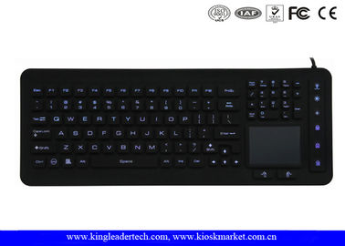 Fully Sealed Cleanable Backlight Silicone Keyboard With Integrated Touchpad