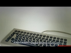 Kiểm tra chống thấm nước chống phá hoại bàn làm việc Stainless Steel Metal Backlit Keyboard với cáp củng cố