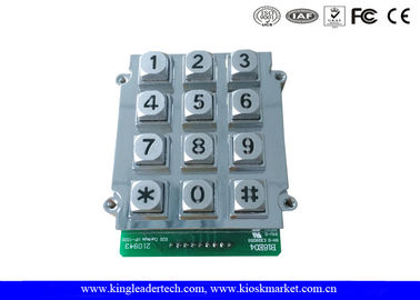 Mua 12 phím Kẽm hợp kim kim loại Bàn phím với đèn nền màu xanh, phá hoại bằng chứng bàn phím kết nối 9 PIN online manufacture