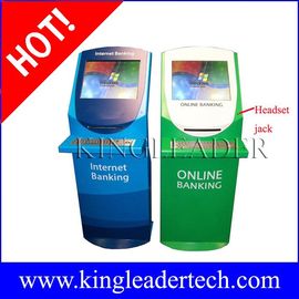 Mua Trực tuyến liên lạc ngân hàng màn hình tùy chỉnh thiết kế kiosk với máy in A4, bàn phím kim loại online manufacture
